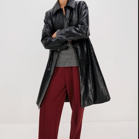 Faux Leather Black Trench - Rails - Picture 3 of 7